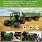 Joylike Farm Tractor Playset, 62 Pcs Farm Toy Set For Kids With 1/24 Tractor, Dumpable Traile, Bale Grapple, Big Barn, Farm Life