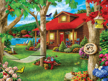 Masterpieces 750 Piece Jigsaw Puzzle For Adults And Family - Lakeside Retreat - 18''X24''
