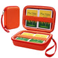 L LTGEM Travel Card Hard Case, Accommodates 300+ Cards, EVA Material, Orange