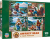 Masterpieces Puzzle Set - 4-Pack 100 Piece Jigsaw Puzzle For Kids - Smokey Bear 4-Pack - 8''X10''