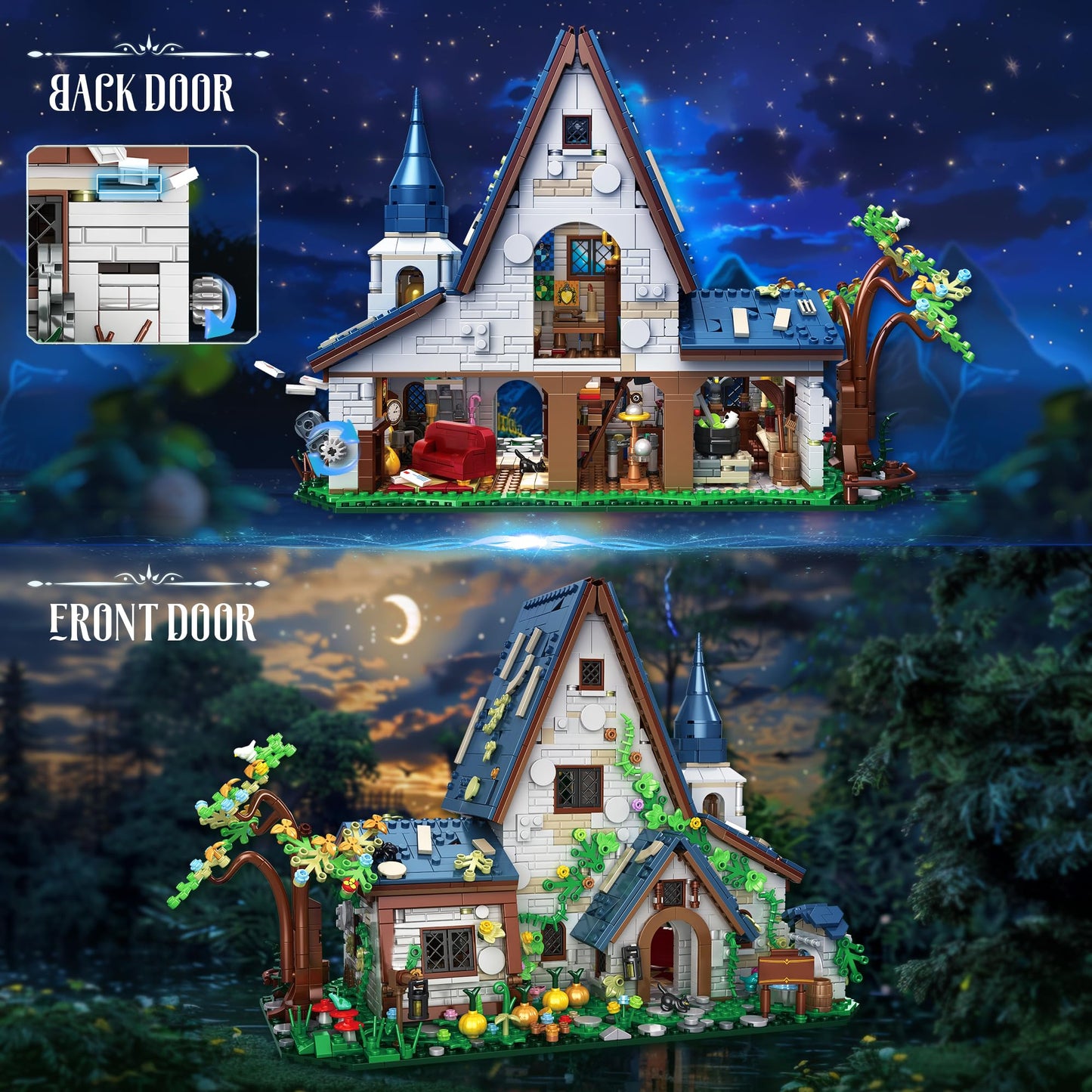 FliCineCrt Magic Stone House Building Block Set, 2666 Pcs, Colorful, Creative Toy for Kids Aged 8-12, Ideal Gift for Boys and Girls