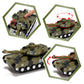 Joyin 3 In 1 Friction Powered Siren Army Vehicle Toy With Action Figures - Military Truck, Helicopter And Tank Toy With Light And Sound Siren For Imaginative Play, For Kids