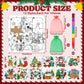 Fullhawl 12 Sets Christmas Puzzles Color Your Own Puzzles DIY Jigsaw Crafts with 12 Stackable Crayons and 12 Bags for Learning Education Toys Gifts Prizes Birthday Party Supplies(12  Christmas)