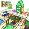 Soyee Magnetic Tiles Railroad Toppers - Multicolored Plastic Add-on Train Track Playset for Kids Age 5-7 STEM Learning Activities