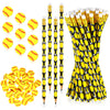 Tinlade 72 Pcs Sports Pencils And Erasers For Kids Fun Wooden Pencils For Kids Boys Sports Themed Birthday Party Favors Students Stationery Party School Office Supplies(Softball)