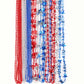 JULBEAR 4th of July Beads Necklaces, 24pcs Patriotic Star Bead Necklace for Independence Day Party Favors Carnival Decorations A