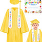 Qzyl Kindergarten Graduation Cap And Gown, Unisex Congrats Grad Outfit With Tassel & Certificate For Preschool Kindergarten