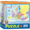 EuroGraphics 200 Piece Map of Europe Puzzle - Multi-Color Cardboard, Model 6200-5374