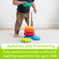 Fat Brain Toys SpinAgain - Multi Color Stacking & Spinning Toy for Toddlers, Model FA110-1, Made from Durable ABS Plastic
