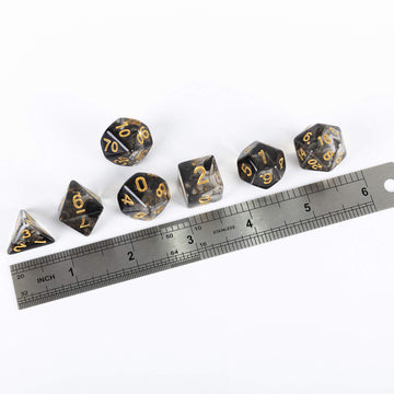 2 Sets DND Dice Set Black White D&D Dice Smoke Clear Resin Polyhedral Crystal D20 Dice for Dungeons and Dragons RPG Tabletop Gam