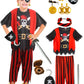 Kids Pirate Costume Set Pirate Captain Dress Up Outfits Playset For Boys Girls Halloween Role Play Party Cosplay