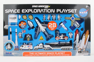 Space Shuttle With Kennedy Space Center Sign 28 Piece