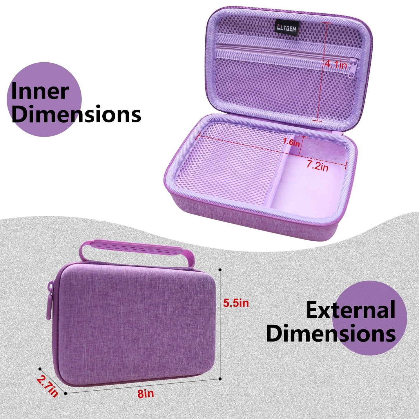 LTGEM Case Compatible with GiiKER Super Slide Puzzle Games, Purple