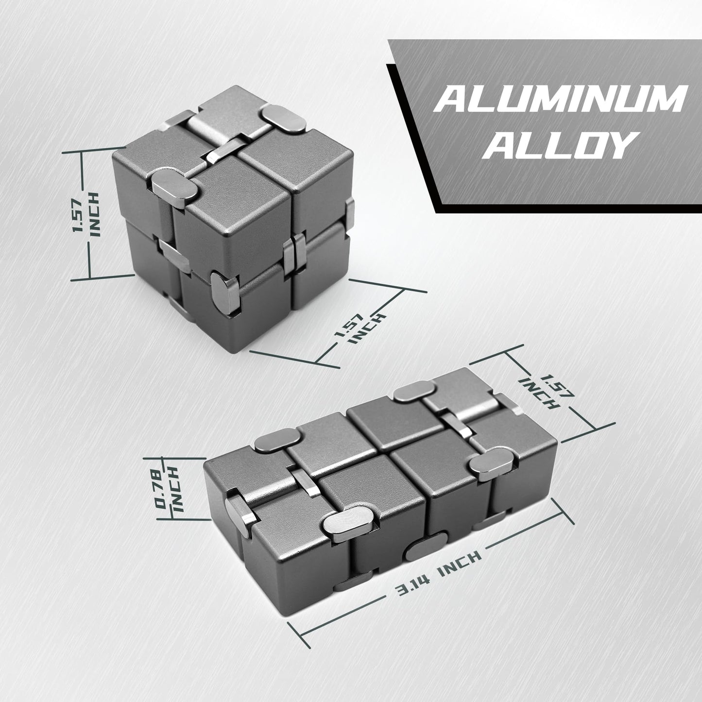 Dolasev Metal Fidget Toys, Infinity Cube Fidget Toys, Fidgets Blocks For Kids Adults Teens, Handheld Toys For Anxiety Sensory To