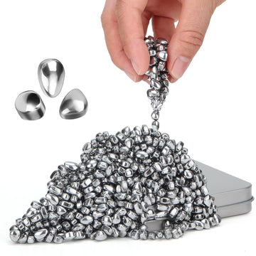GIMOBOTE Original 500+ Ferrite Putty Silver, Fidget Toy Ferrite Rocks for Stress Relief, Sensory Toy for Adults & Teens 14+, Fer