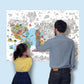 Omy Giant Coloring Poster - Atlas - Map of The World | Explore The Continents and Countries of The World | 40 x 28 Inches | Crea