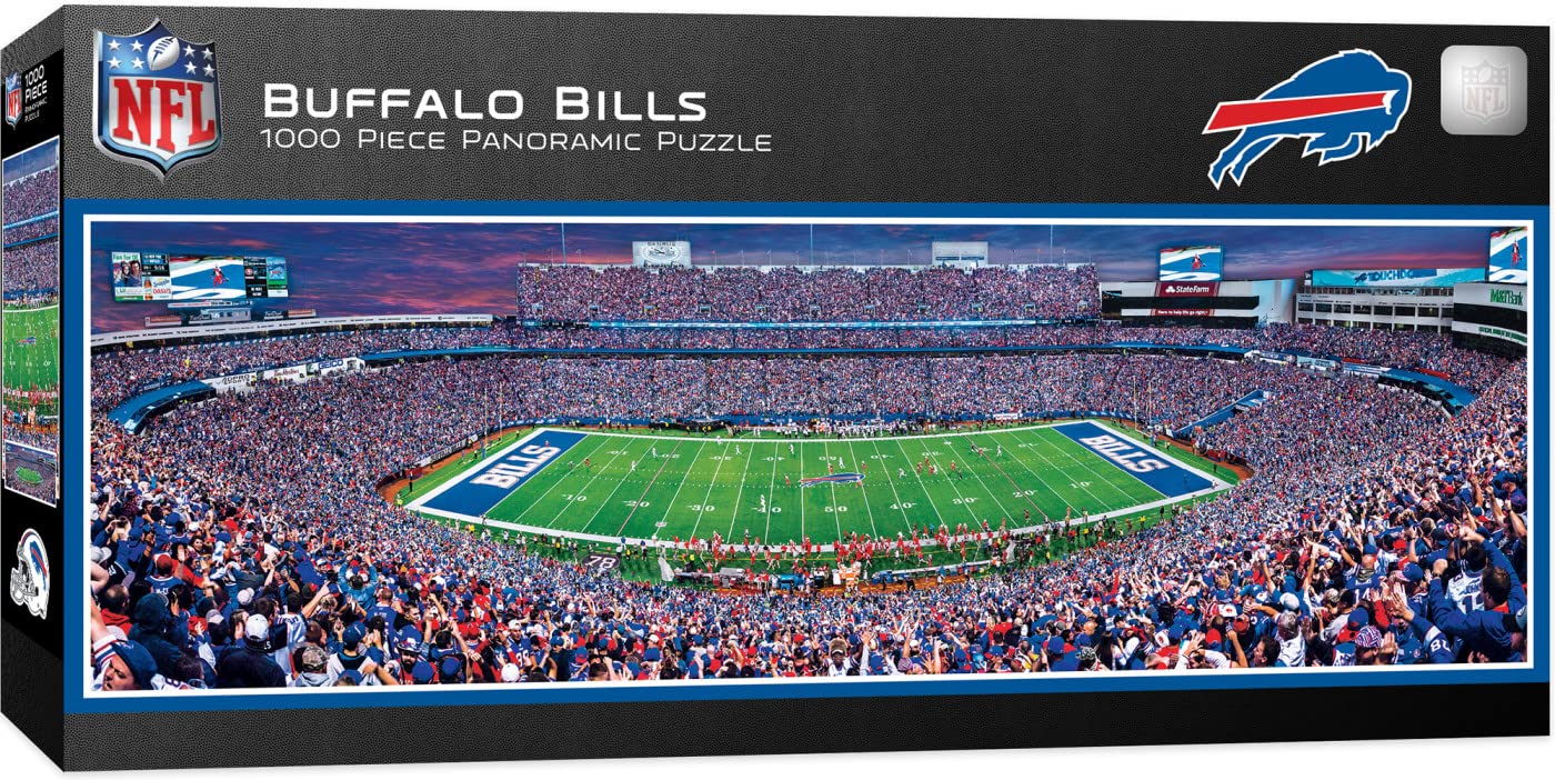 Masterpieces 1000 Piece Sports Jigsaw Puzzle - Nfl Buffalo Bills Center View Panoramic - 13''X39''