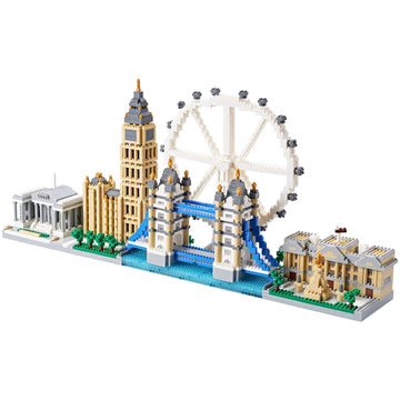 KLMEi Micro Building Blocks Set - London Skyline Collection, 3430 Pieces, ABS Material, Gift for Adults & Kids 14+