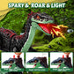 Hayxun Remote Control Dinosaur Toys For Kids 3-12, 18.2'' Jurassic Therizinosaurus Toys Imitates Walking, Roars - 2.4 Ghz Rc Rob