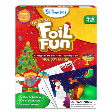 Skillmatics Foil Fun - Holiday Magic, No Mess Art For Kids, Christmas Craft Kits & Supplies, Diy Creative Activity, Travel Toys, Gifts For Boys & Girls Ages 4, 5, 6, 7, 8, 9