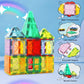Flatgoat Magnetic Tiles 106 Piece Set, Magnet Building Blocks For Kids Toddlers, Stem Construction Toys With Gift Box For Ages 3