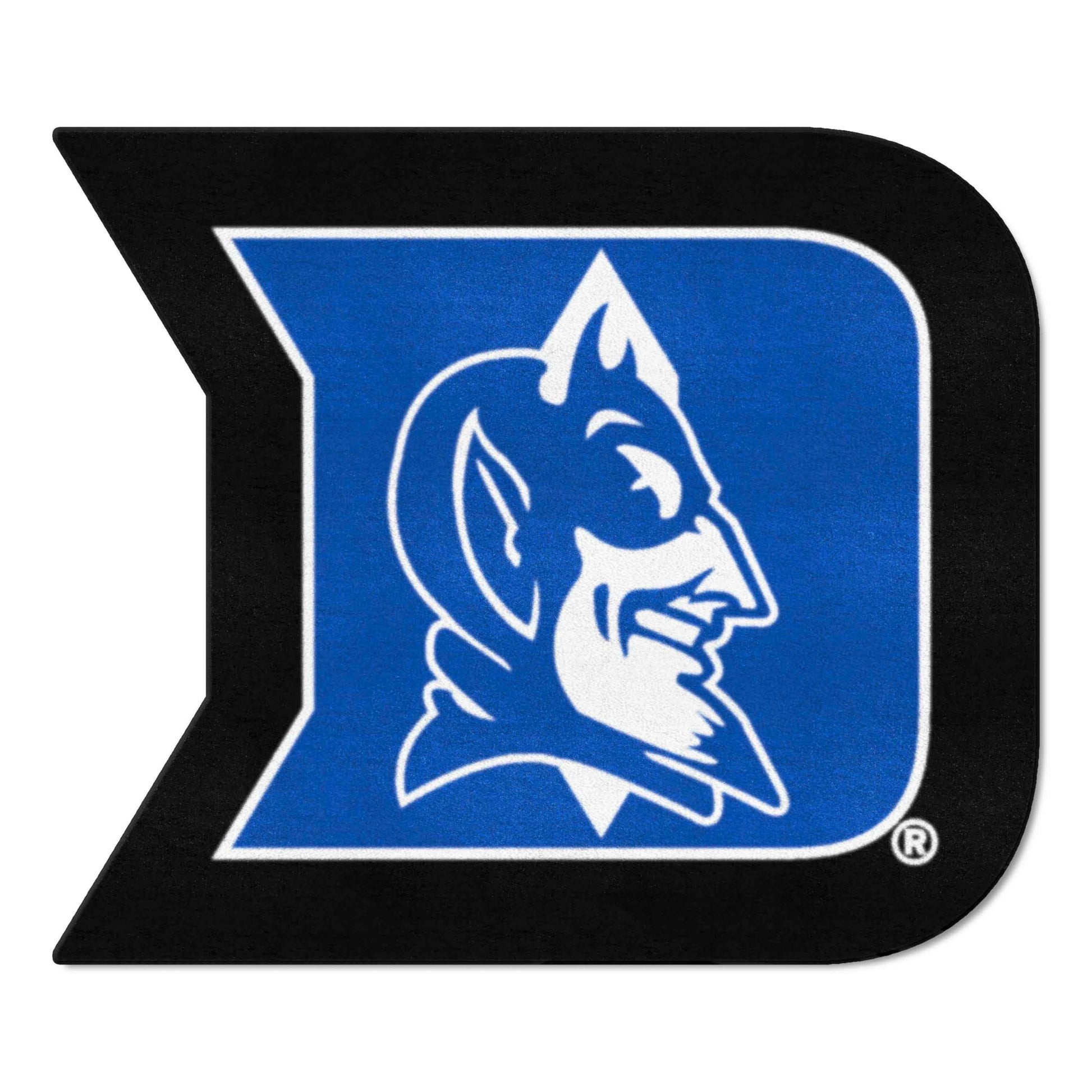 Fanmats 7925 Duke University Blue Devils Nylon Mascot Shaped Rug