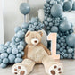 Jobkoo Slate Blue Balloons, 12 Inch 30 Pcs Dusty Blue Balloon Dark Teal Blue Latex Balloons Matte Blue Retro Sea Blue Fog Helium
