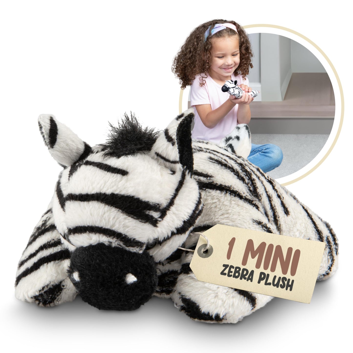 Forest & Twelfth Stuffed Zebra, Single Mini Stuffed Animal Plush Toy For Kids, Safari Party Favors And Goody Bags, Classroom Treasure Box Prizes, Stocking Stuffers (Zebra)