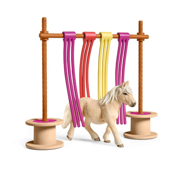 Schleich Farm World, Horse Toy For Girls And Boys, Pony Curtain Obstacle Playset With Horse Figurine 11-Piece Set, Ages 3+