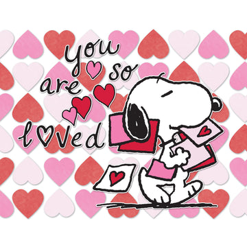 RoseArt 100 Piece Jigsaw Puzzle - Peanuts "You are So Loved", Multi-colored, Cardboard, Model 8672ZZA for Kids and Adults