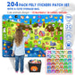 204Pcs Animals Felt Busy Board Story Set with Storage Bag Preschool Large Wall Storyboard Forest Themed Early Learning Interacti