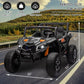 MOLACHI 4WD Kid Ride on Car Truck Toy  2 Adjustable Seater Children Electric Cars  Soft Start 24V Kids Remote Control Vehicles  3 Speeds  LED Lights  4 Shock Absorbers  Bluetooth-Black