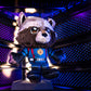 Bleacher Creatures Marvel Rocket Raccoon Plush Toy - 8" Soft Chibi, Crystal Velboa Polyester, Cute Sitting Design