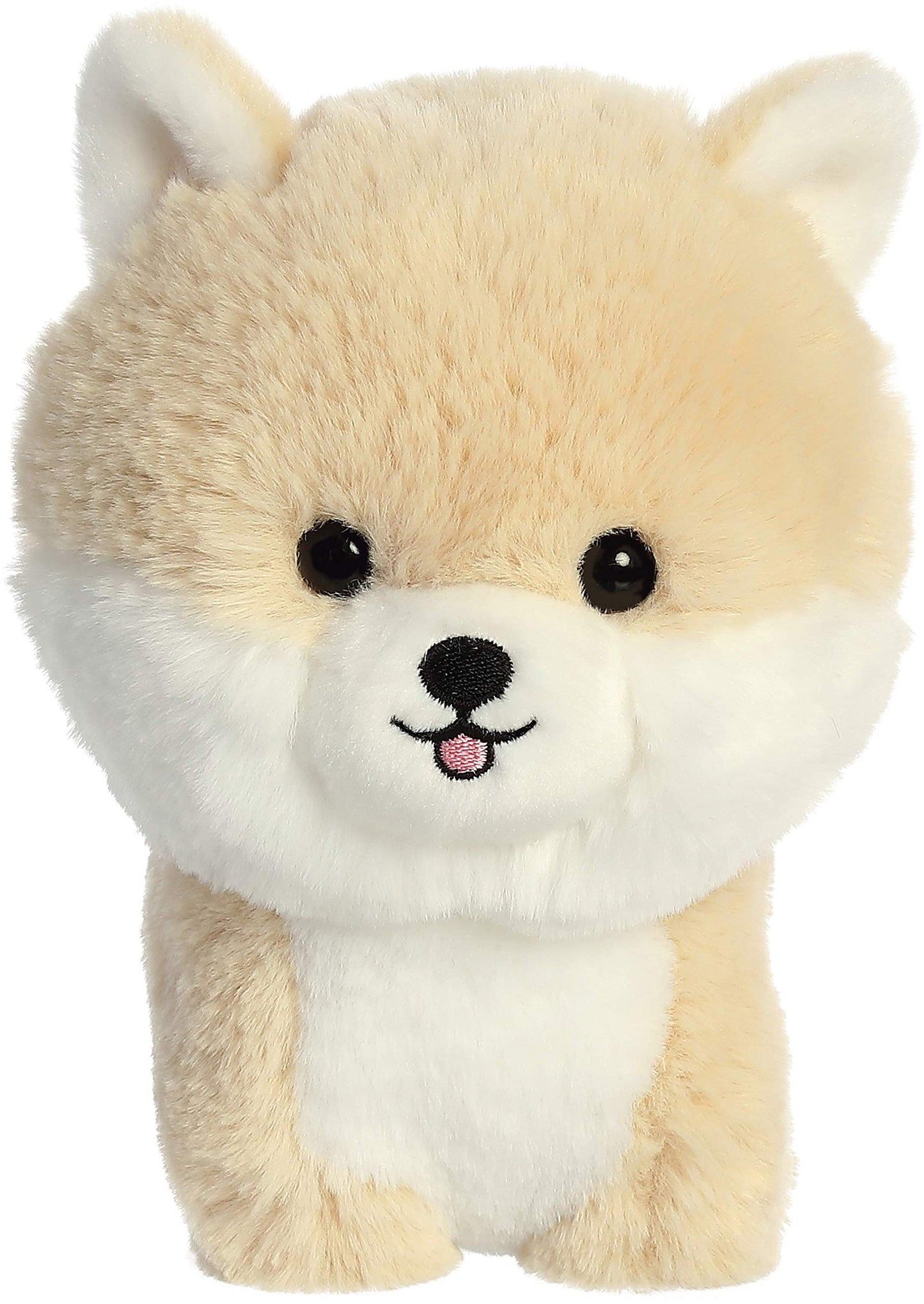 Aurora Playful Teddy Pets Pomeranian Stuffed Animal, Brown, 6.5 Inches, Polyester, Model 02555 - Perfect for Endless Play