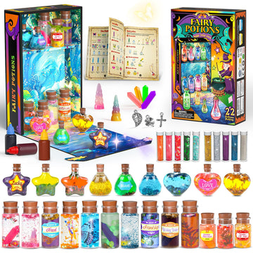 Gorispi Magic Potion Kit For Girls - Fairy Potions Kit 22 Potions Magic Mix Kit For Kids 6 7 8 9 10 12+ Years Mystery Potion Mak