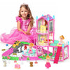 Mastom Dolls House For Girls, Doll Girls Houses With Track Car Toys, Dolls, Pets, Car, Furniture And Accessories, Pink Dream Princess Castle Playset Toy Gifts For Toddler Girls Ages 3 4 5 6 7 8+