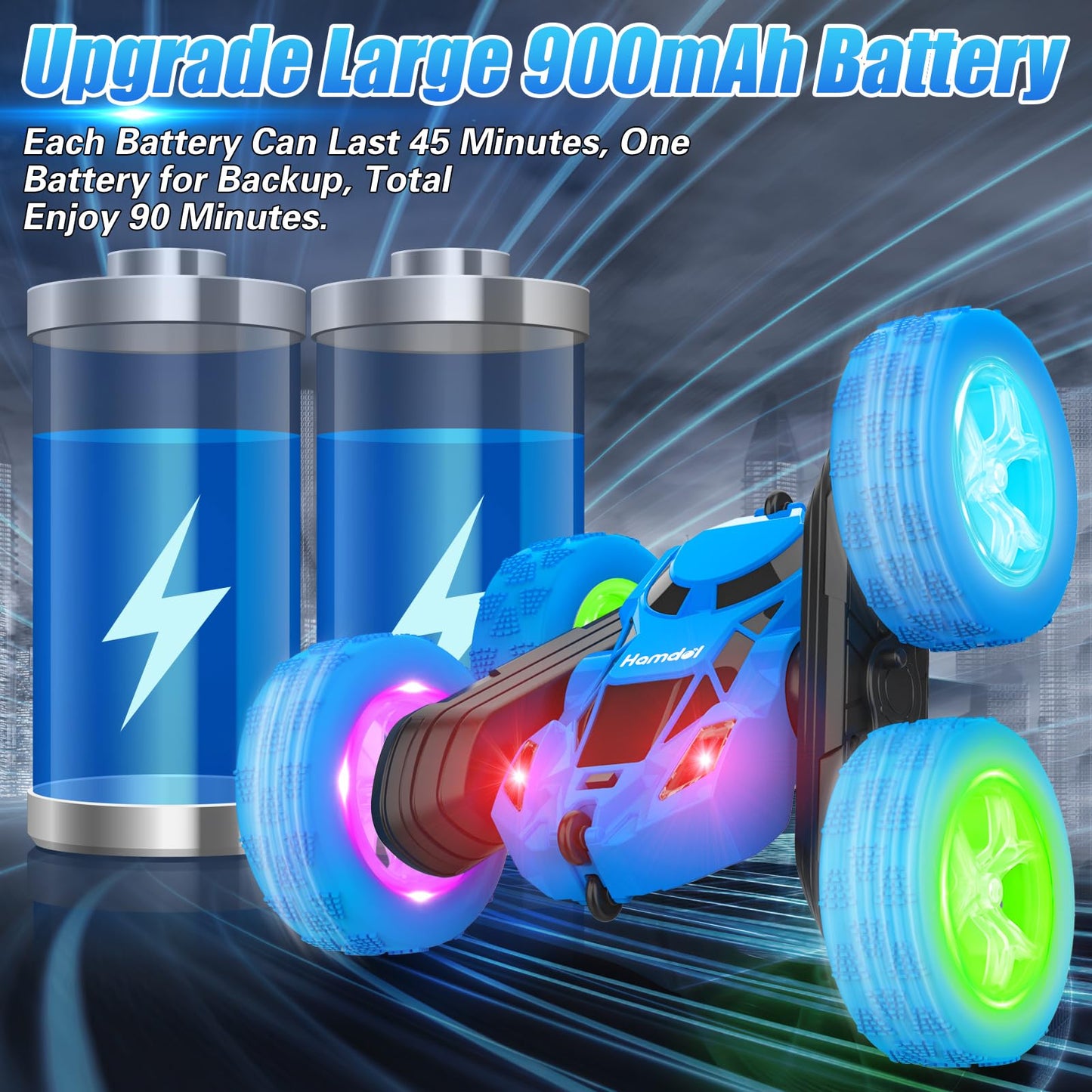 Remote Control Car for Boys 6-12 Year Old Double Sided 360Rotating 4WD Rechargeable RC Cars Race Stunt Toy Car for Kids Birthday