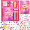 Diy Journal Kit For Girls, 7 8 9 10 Year Old Girl Birthday Gifts, Ideal Crafts Gifts For Tween And Teen Girls 7-14, 74Pcs Journa