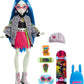 Monster High Ghoulia Yelps Doll - 10.3" Posable, Blue Hair, Multicolor, Model HHK58, Includes Pet & Accessories