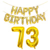 SHUNTAI Jumbo Gold Number Balloons 73 - Foil Mylar Birthday Decorations for 73rd Theme Party Supplies