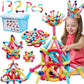 Couomoxa 132 Pcs Magnetic Building Blocks Toy-Stem Construction Building Set Learn Resource For Toddler Kids Magnet Toys For 3+ Year Old Montessori Toys For 2-6 Year Old Girl Boys Birthday Gift