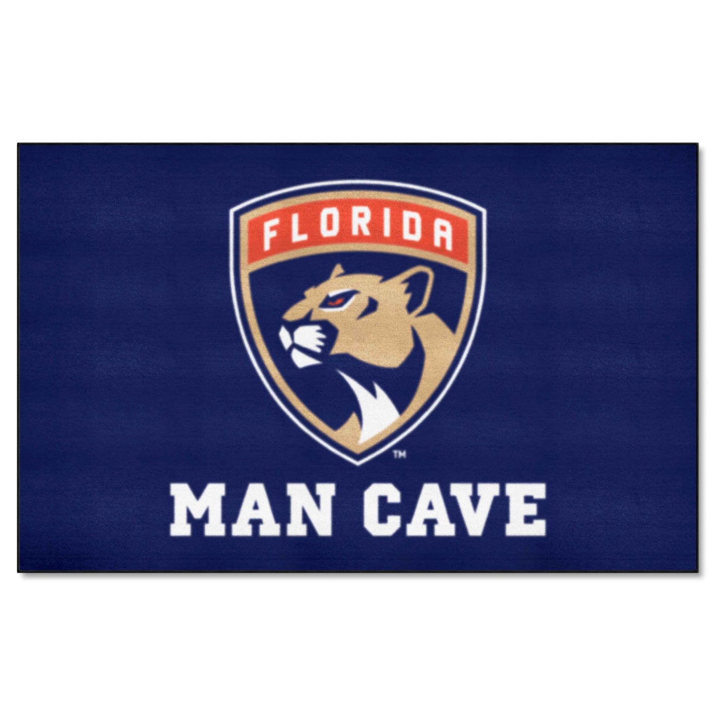 FANMATS 14435 Florida Panthers Man Cave UltiMat Rug - 5ft. x 8ft. | Sports Fan Area Rug, Home Decor Rug and Tailgating Mat