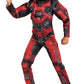 Halo Infinite Red Spartan Costume  Kids Size Video Game Inspired Character Jumpsuit  Classic Child Size Medium (7-8)