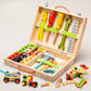 Wudly Wooden Tool Box Set For Kids | Montessori Construction & Building Toy With Tools, Nuts & Bolts | Pretend Play Diy Kit | Ed