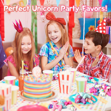 UUSYCUN Unicorn Mochi Squishy Toys - 24PCS Silicone Stress Relief Squeeze - Small Party Favors & Goodie Bag Gifts