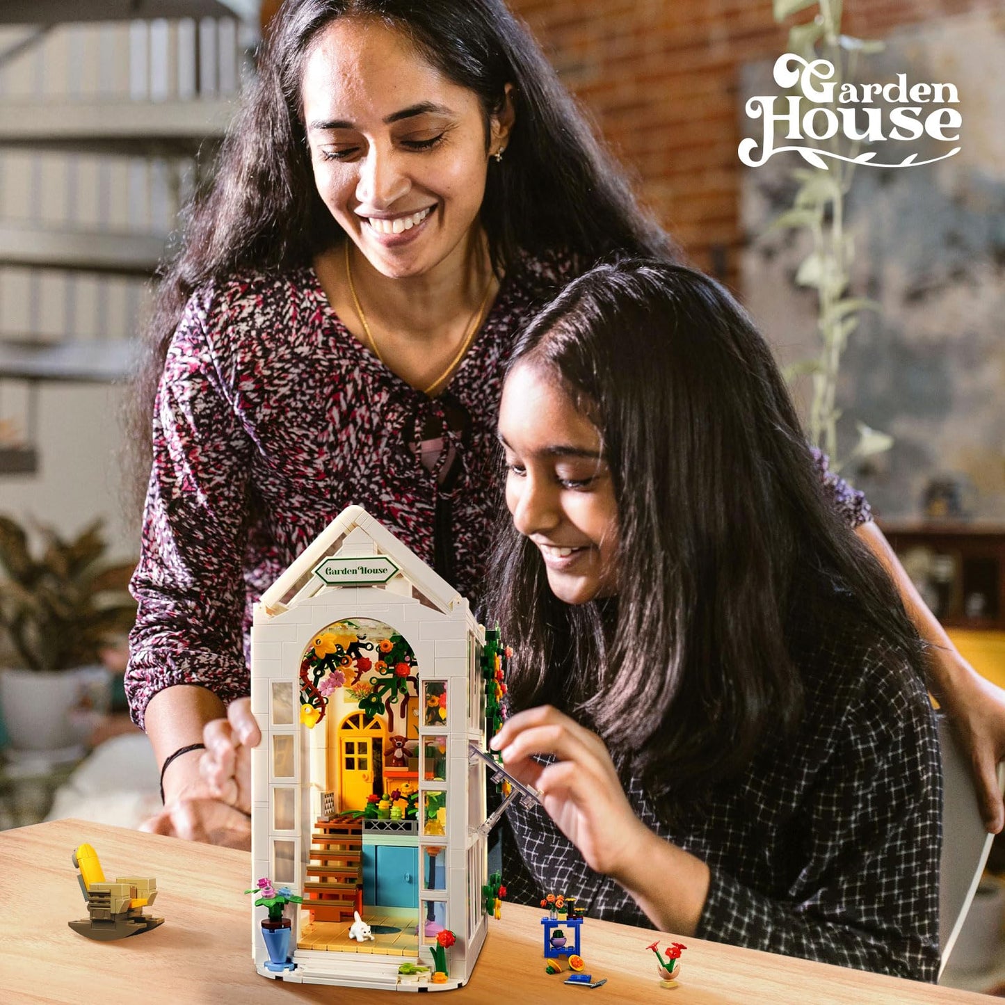 Ivvtnhz Flower House Building Set With Led Lights, Garden House Building Toy, Greenhouse Model Gift For Girls Friend And Women, Book Nook Kit Diy Decoration (699 Pieces)