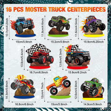 Namalu Monster Truck Party Decorations Truck Themed Table Centerpiece For Birthday Party Monster Tables Decorations Blaze Wheels