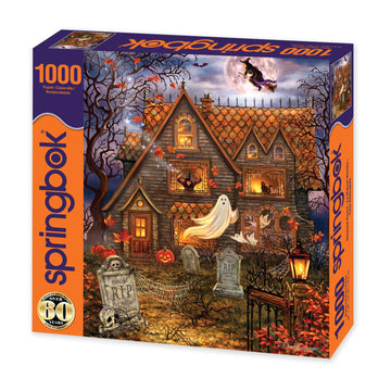 Springbok Halloween Haunted House - 1000 Piece Jigsaw Puzzle for mature-themeds - Made in USA