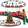 Train Toy For Toddler, Train Set Around For Christmas Tree, Electric Locomotive With Light & Sound, Tracks, Carriages, Ideal For Holiday Decoration, Gift For Boys Girls 3 Years Old & Up Kids Children