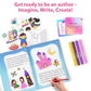 Skillmatics Storybook Art Kit - Unicorn & Princesses, Easter Basket Stuffers, Write & Create Fairytale Stories, Creative Activity For Girls & Boys, Gifts For Kids Ages 5, 6, 7, 8, 9, 10
